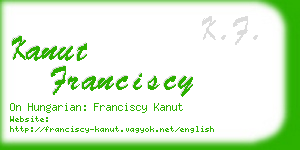 kanut franciscy business card